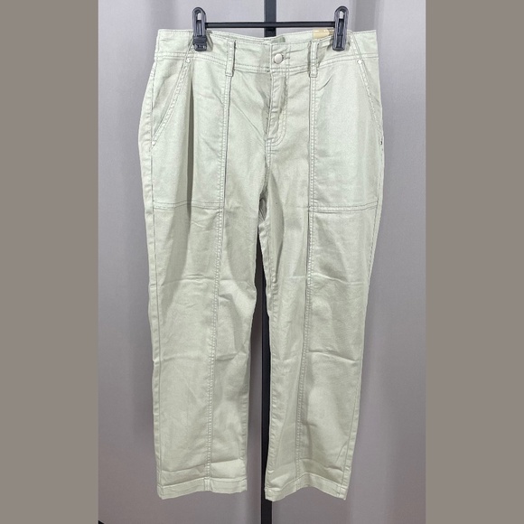 Chico's Pants - NEW Chicos Pants Womens 10 green straight leg ankle preppy casual classic